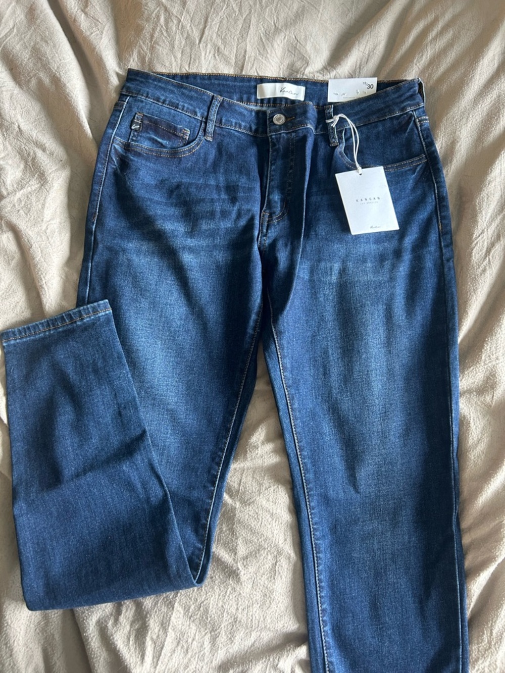KanCan Women's Skinny Jeans - Dark Blue Wash